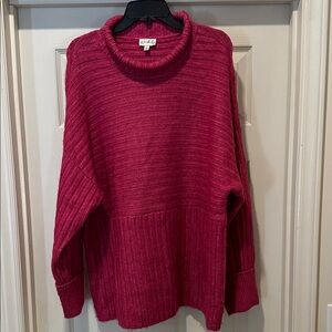 Wonderly Cowl Neck Sweater - Rich Pink